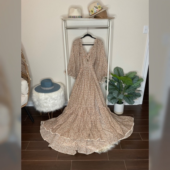 Handmade Customized Maxi Floral Print Flowy Dress - Picture 3 of 11